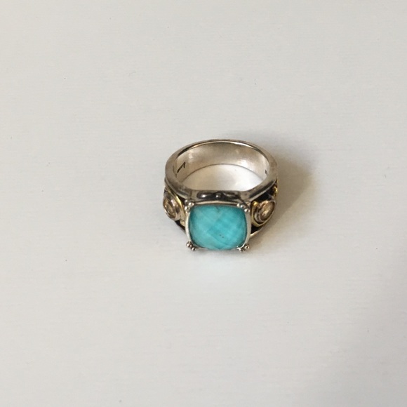 Authentic Gemstone Ring  - silver and bronze ring - Picture 1 of 3